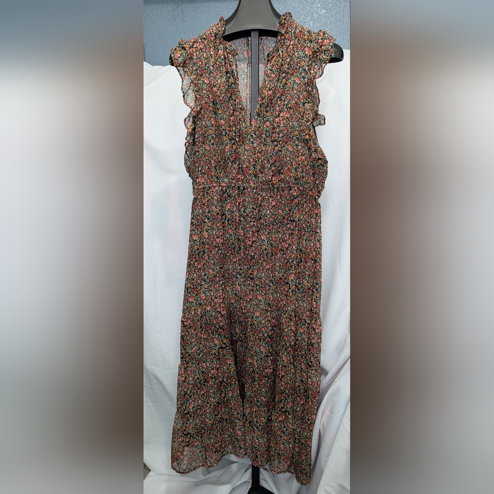 BB Dakota by Steve Madden Floral Maxi Dress - Black and Red Size XXL